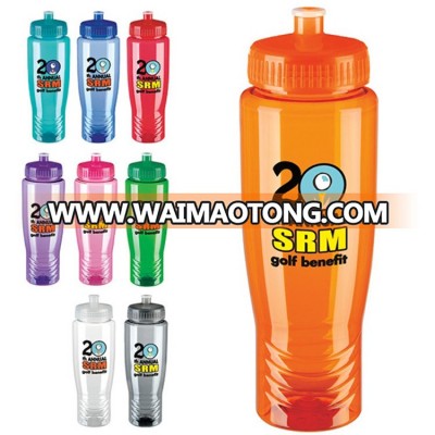 Unique Shape 27 OZ Earth- friendly Plastic Water Bottle in Solid Color