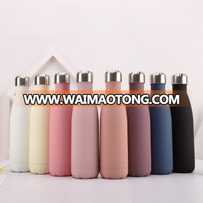 500ML Macaron Color Vacuum Insulated Thermos Sports Joyshaker Water Bottle Powder Coated Water Bottle